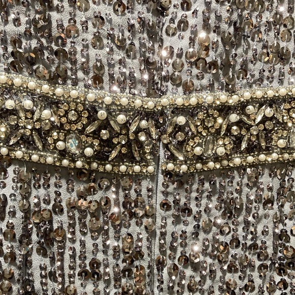 ⭐️⭐️ MAC DUGGAL EMBELLISHED SLEEVELESS HIGH NECK MIDI DRESS NWOT 10 - Picture 11 of 13